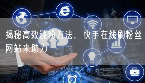 揭秘高效涨粉方法，快手在线刷粉丝网站来助力