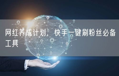 网红养成计划，快手一键刷粉丝必备工具