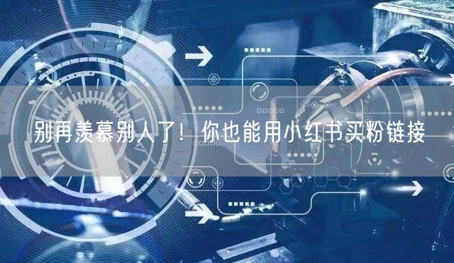 别再羡慕别人了！你也能用小红书买粉链接