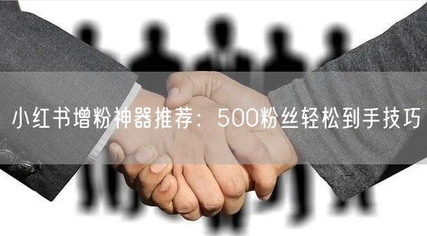 小红书增粉神器推荐：500粉丝轻松到手技巧