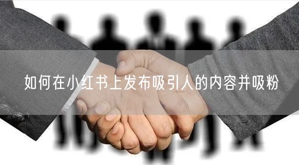 如何在小红书上发布吸引人的内容并吸粉